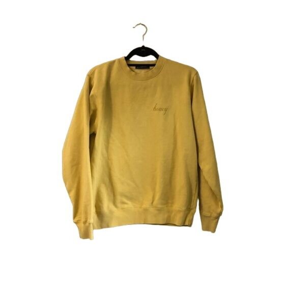 Brandy Melville Womens Yellow Honey Embroidered Sweatshirt One Size - Picture 2 of 6